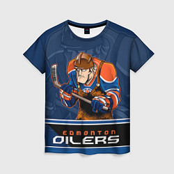 Футболка женская Edmonton Oilers, цвет: 3D-принт