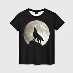 Женская футболка Moon Wolf