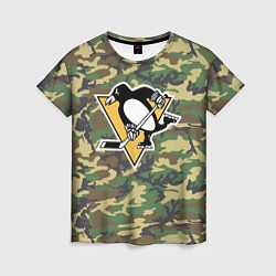 Женская футболка Penguins Camouflage