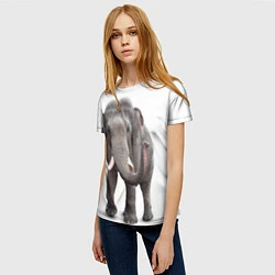 Футболка женская Большой слон, цвет: 3D-принт — фото 2