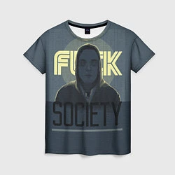 Женская футболка Fuck Society