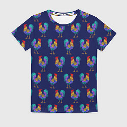 Футболка женская Петух: символ 2017, цвет: 3D-принт