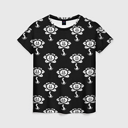 Футболка женская Undertale Flowey (узор), цвет: 3D-принт