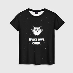 Женская футболка Космическая сова