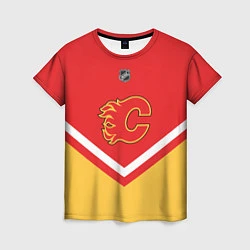 Футболка женская NHL: Calgary Flames, цвет: 3D-принт