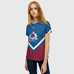 Футболка женская NHL: Colorado Avalanche, цвет: 3D-принт — фото 2