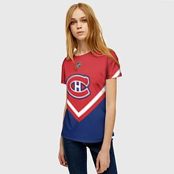 Футболка женская NHL: Montreal Canadiens, цвет: 3D-принт — фото 2