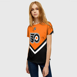 Футболка женская NHL: Philadelphia Flyers цвета 3D-принт — фото 2