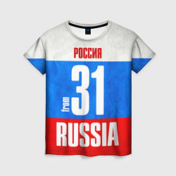 Футболка женская Russia: from 31, цвет: 3D-принт