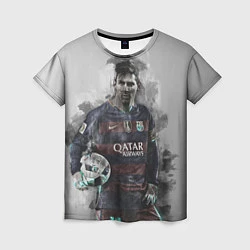 Женская футболка Lionel Messi