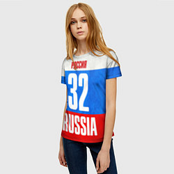 Футболка женская Russia: from 32, цвет: 3D-принт — фото 2