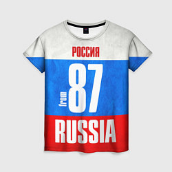 Женская футболка Russia: from 87