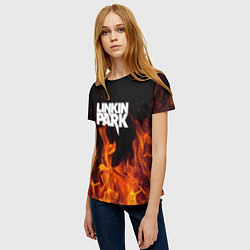 Футболка женская Linkin Park: Hell Flame, цвет: 3D-принт — фото 2