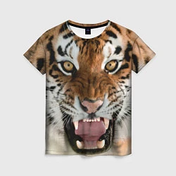 Женская футболка Свирепый тигр