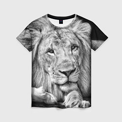 Женская футболка Милый лев
