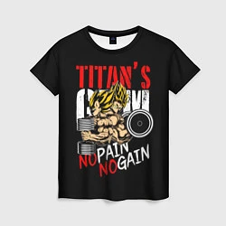 Женская футболка Titans Gym