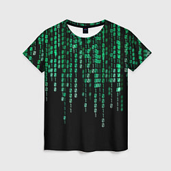Женская футболка Цифровой поток из матрицы