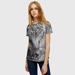 Футболка женская Взгляд ёжика, цвет: 3D-принт — фото 2