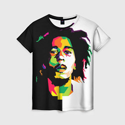 Футболка женская Bob Marley: Colors, цвет: 3D-принт