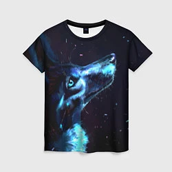 Женская футболка Лунный волк