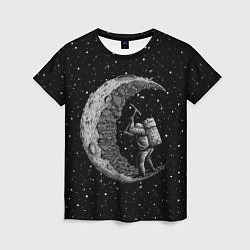Женская футболка Лунный шахтер