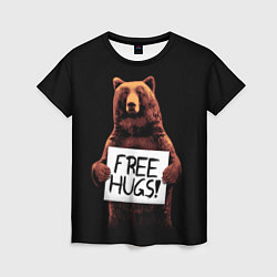 Женская футболка Медвежьи обьятия