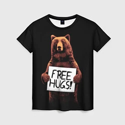 Женская футболка Медвежьи обьятия