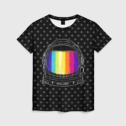 Женская футболка Цветной астронавт