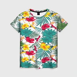 Женская футболка Тропический узор