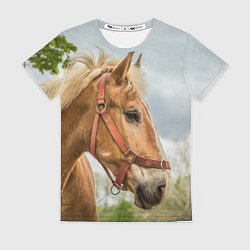 Женская футболка Игривая лошадка