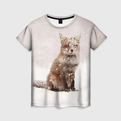 Женская футболка Снежная лисица