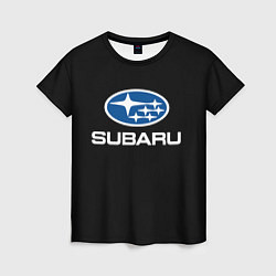 Женская футболка Subaru - emblem