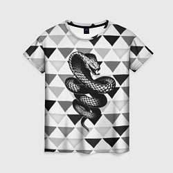 Женская футболка Snake Geometric