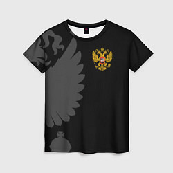Женская футболка Russia - Black collection