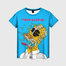 Женская футболка Trasher Homer