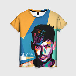 Женская футболка Neymar Polygons