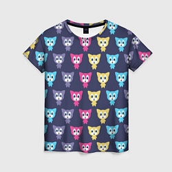 Женская футболка Разноцветные котята