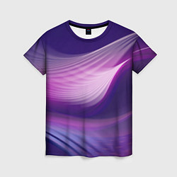 Футболка женская Фиолетовые Волны, цвет: 3D-принт