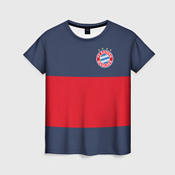 Футболка женская Bayern Munchen - Red-Blue FCB 2022 NEW, цвет: 3D-принт