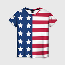 Женская футболка USA Flag