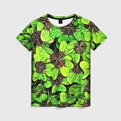 Женская футболка Clover pattern