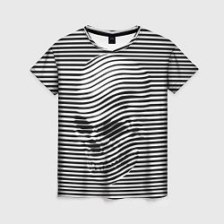 Женская футболка Череп - оптическая иллюзия