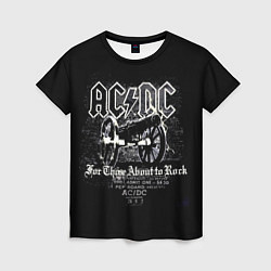 Футболка женская AC DC - gun, цвет: 3D-принт