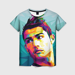 Женская футболка Cristiano Ronaldo Art