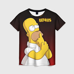 Женская футболка Homer Genius