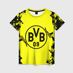 Футболка женская FC Borussia Dortmund: Yellow & Black, цвет: 3D-принт