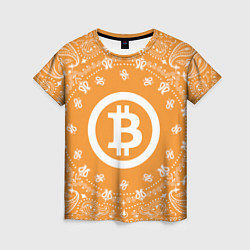 Женская футболка Bitcoin Mandala