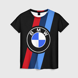 Футболка женская BMW 2021 M SPORT БМВ М СПОРТ, цвет: 3D-принт