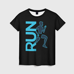 Женская футболка RUN: Black Style