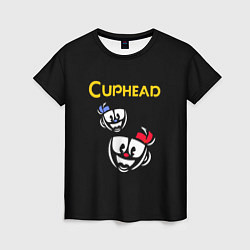 Женская футболка Cuphead: Mugman Faces